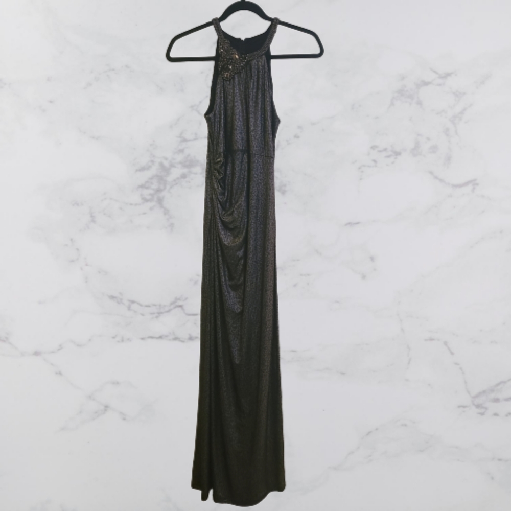 David Meister Beaded Formal Maxi Dress